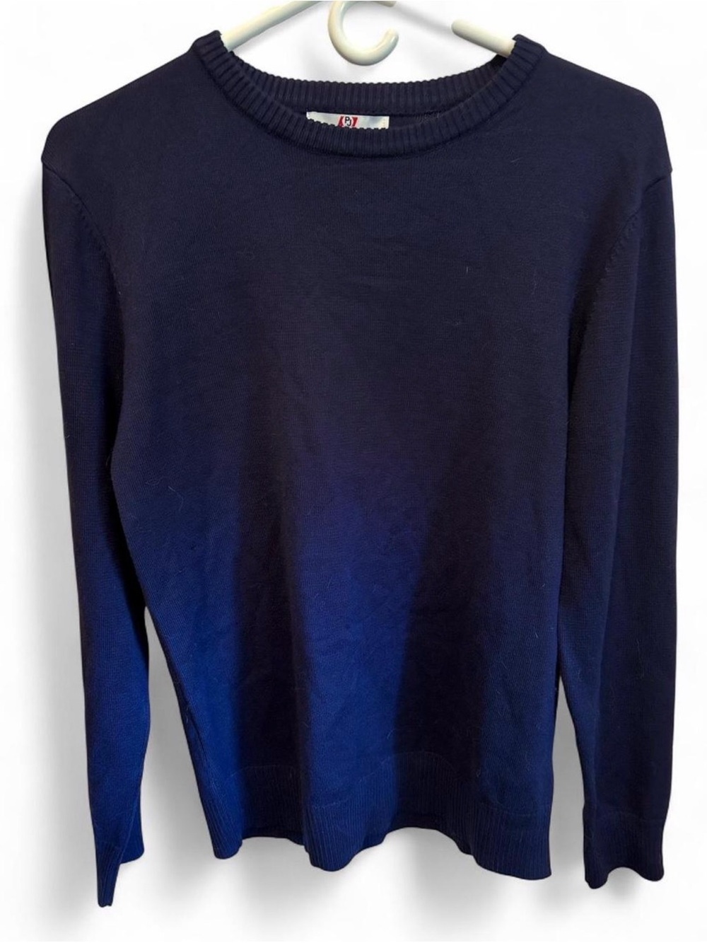 Men's Navy Crewneck Sweater - Classic Solid Knit